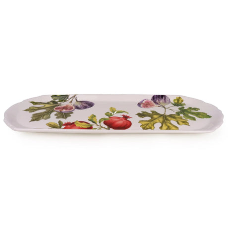 Large Rectangular Serving Platter Fig & Pomegranate Design