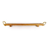 Long Serving Board with Gold Handles, Fig & Pomegranate