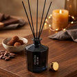 Cocoa Reed Diffuser Black Octagonal Glass Bottle 250ml - Home Deco London