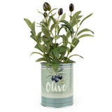Artificial Indoor Olive Tree in Tin Pot