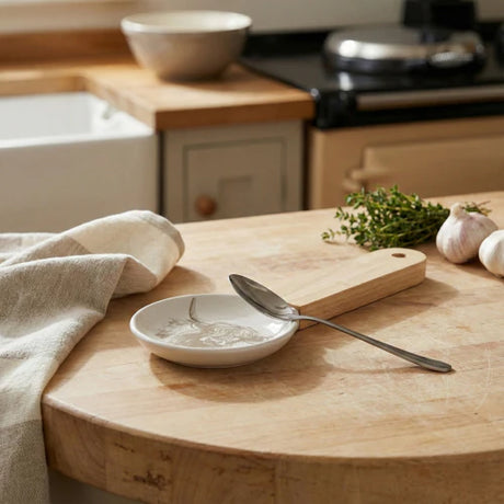 Highland Cow Ceramic Spoon Rest with Wooden Handle - Home Deco London