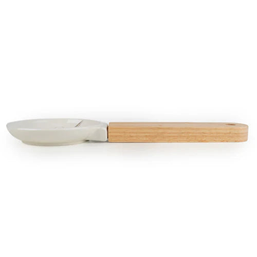 Highland Cow Ceramic Spoon Rest with Wooden Handle - Home Deco London
