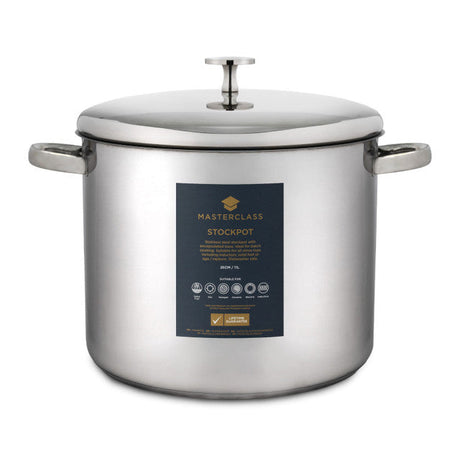 MasterClass Stainless Steel Stockpot, 11L