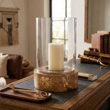 Hurricane Lantern Clear Glass - Fig & Pomegranate