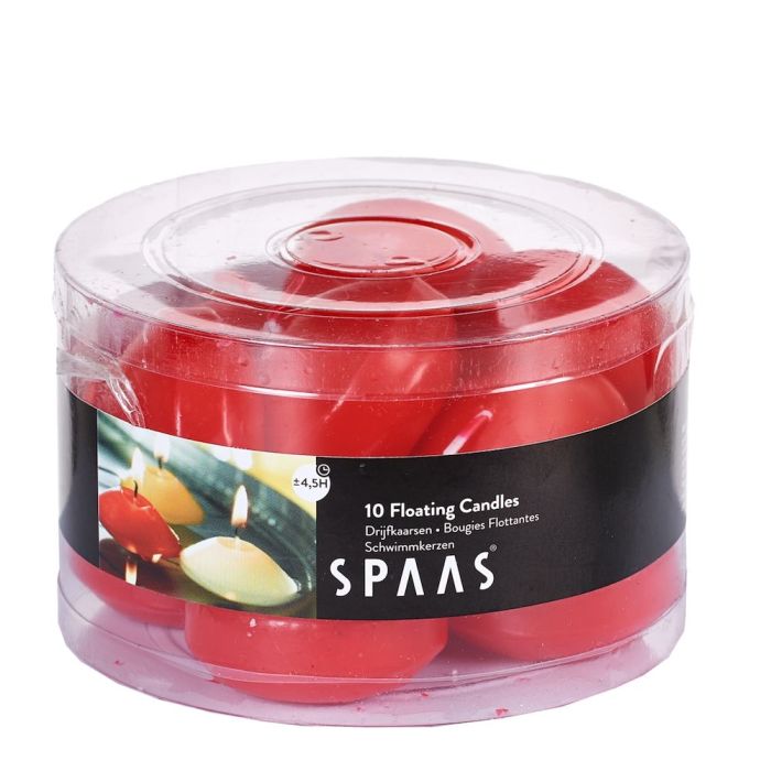 Spaas Floating Candles Red Pack of 10