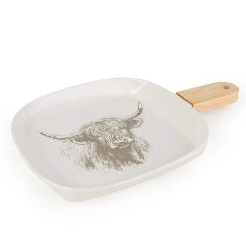 Highland Cow Ceramic Serving Paddle with Wooden Handle - Home Deco London
