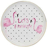 12cm Ceramic Trinket Dish with Flamingos - Let's Flamingle Design by Ava & I - Home Deco London