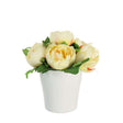 Small Pot of Yellow Peonies Artificial in a charming display, perfect for home decor, presenting an elegant artificial peonies bouquet that adds a touch of brightness to any space.