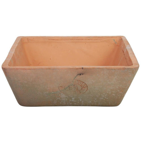 Aged Terracotta Pot Set - Charming Square Design, Perfect for Grouping, 22.6cm x 22.6cm x 7.5cm - Home Deco London