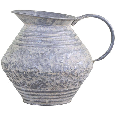 Antique Decorative Jug - Chic 18Cm Zinc Décor Piece, Ideal For Home Styling - Home Deco London