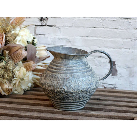Antique Decorative Jug - Chic 18Cm Zinc Décor Piece, Ideal For Home Styling - Home Deco London