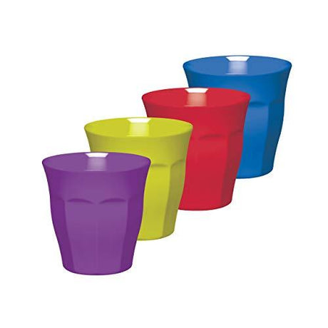 Colourworks Melamine Camping Mugs, Set of 4 Bright Shatter Resistant Tumblers, 280ml - Home Deco London