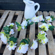 Cream Silk Peony Garland - 180Cm Floral Decoration for Mantlepieces, Banisters, Arches - Home Deco London