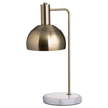 Hill 1975 Marble & Brass Industrial Adjustable Desk Lamp - Contemporary Style 46cm High - Home Deco London