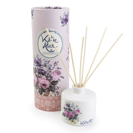Katie Alice Ceramic Reed Diffuser - Angel Flower Scent, 150ml, Wild Apricity Design - Home Deco London