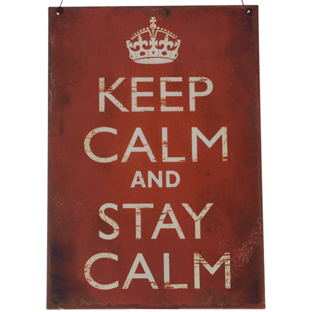 Keep Calm Decor Sign - Stylish Wall Art for Home or Office Inspiration by Chic Antique - Home Deco London