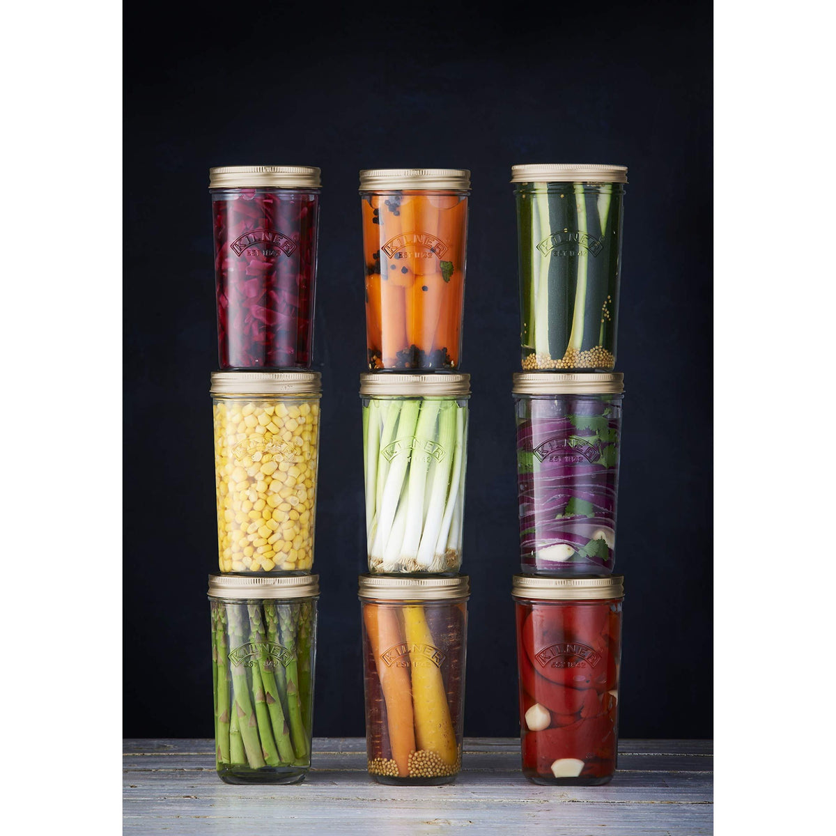 Kilner 1 Litre Wide Mouth Preserve Jar 1 Litre- Secure Vacuum Seal, Easy Fill, Glass Storage - Home Deco London