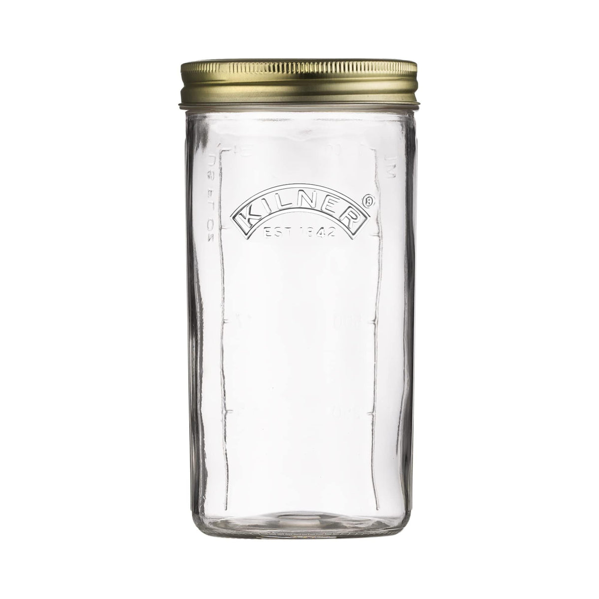 Kilner 1 Litre Wide Mouth Preserve Jar 1 Litre- Secure Vacuum Seal, Easy Fill, Glass Storage - Home Deco London