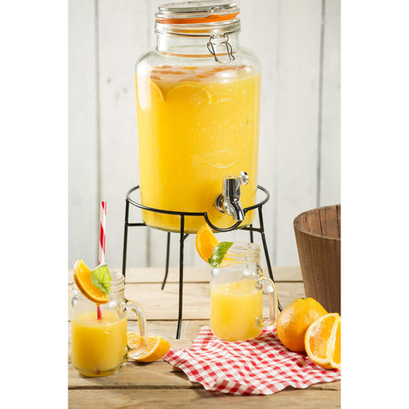 Kilner Drinks Dispenser Stand - Sturdy Stainless Steel, Elevates For Easy Access, Fits 3L, 5L, 8L Dispensers - Home Deco London