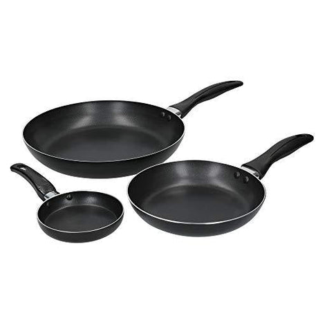 KitchenCraft Non Stick Frying Pan Set - 3 Sizes, Gift Boxed Aluminium Cookware 12cm, 20cm, 28cm - Home Deco London