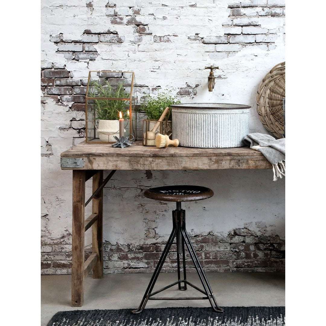 Large Antique Brass Candle Lantern with Circular Windows - Chic Antique Home Decor - Home Deco London