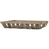 Large Braided Basket for Rustic Storage and Display - Natural Poplar Woodchip Design - Home Deco London