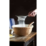 Mason Cash 1.9LT Original Cane Batter Bowl - Durable Earthenware, Chip-Resistant, Tan Glaze - Home Deco London