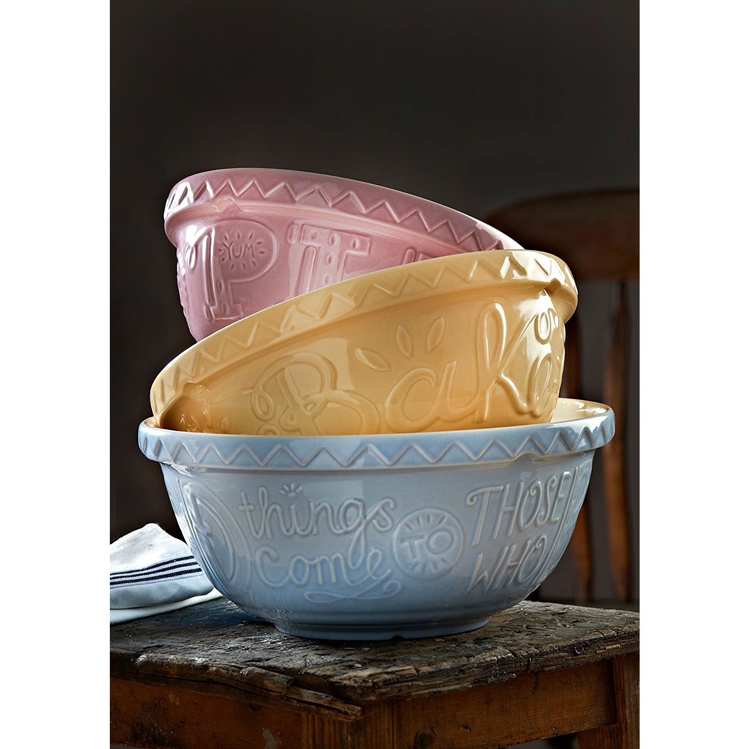Mason Cash 1.9LT Original Cane Batter Bowl - Durable Earthenware, Chip-Resistant, Tan Glaze - Home Deco London