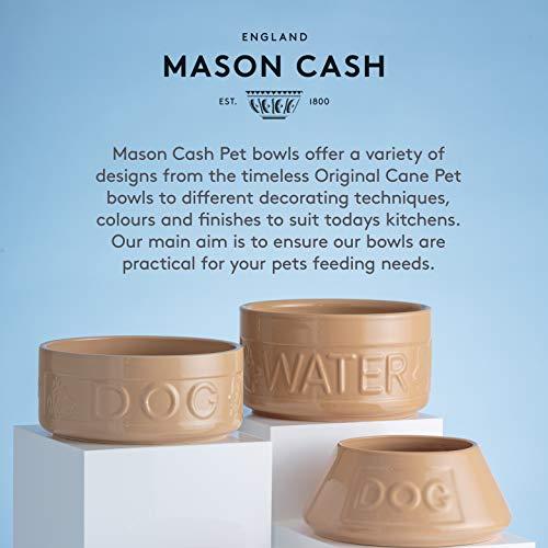 Mason Cash 20cm Stoneware Pet Bowl - Durable Dog Bowl in Classic Cane Design - Home Deco London