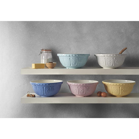 Mason Cash 26cm Cream Earthenware Mixing Bowl - Chip Resistant, Dishwasher & Microwave Safe - Home Deco London