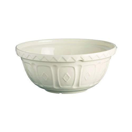 Mason Cash 26cm Cream Earthenware Mixing Bowl - Chip Resistant, Dishwasher & Microwave Safe - Home Deco London