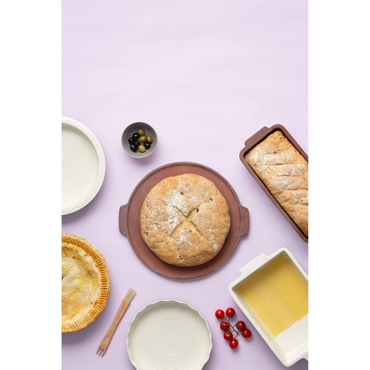 Mason Cash 2.5L Stoneware Lasagne Dish - Perfect for Quiches, Pies and Flans with Right Angled Corners - Home Deco London