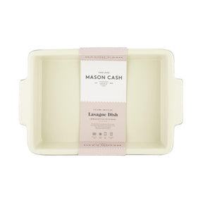 Mason Cash 2.5L Stoneware Lasagne Dish - Perfect for Quiches, Pies and Flans with Right Angled Corners - Home Deco London