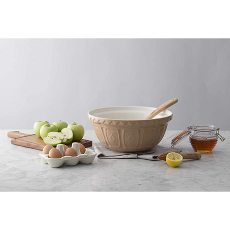 Mason Cash Cane S12 Stoneware Mixing Bowl 29cm – Dishwasher & Microwave Safe, Ideal for Baking - Home Deco London