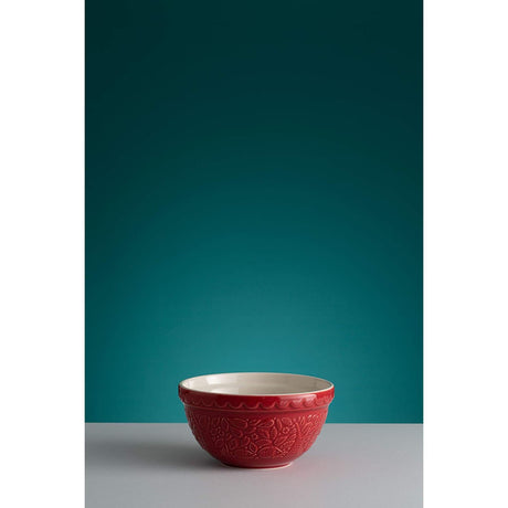 Mason Cash In The Forest 21cm Red Mixing Bowl - Dishwasher & Microwave Safe, Classic Folk Design - Home Deco London
