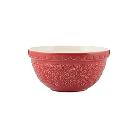 Mason Cash In The Forest 21cm Red Mixing Bowl - Dishwasher & Microwave Safe, Classic Folk Design - Home Deco London