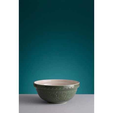 Mason Cash In The Forest 26cm Green Mixing Bowl - Intricate Design, Microwave & Dishwasher Safe - Home Deco London