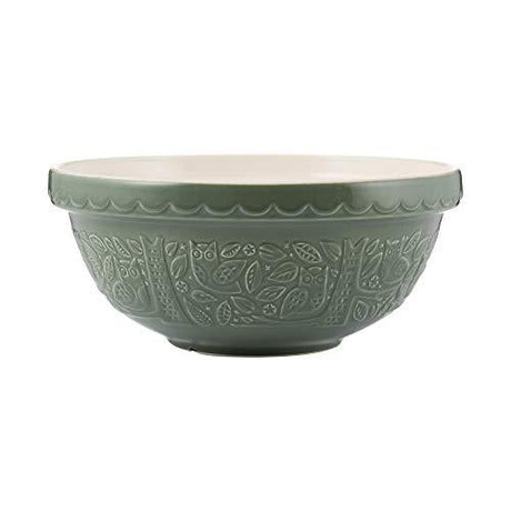 Mason Cash In The Forest 26cm Green Mixing Bowl - Intricate Design, Microwave & Dishwasher Safe - Home Deco London
