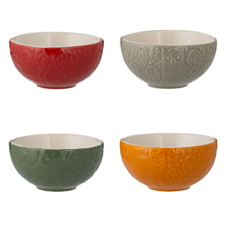 Mason Cash In The Forest Set of 4 Mini Food Preparation Bowls, Chip Resistant Stoneware - Home Deco London