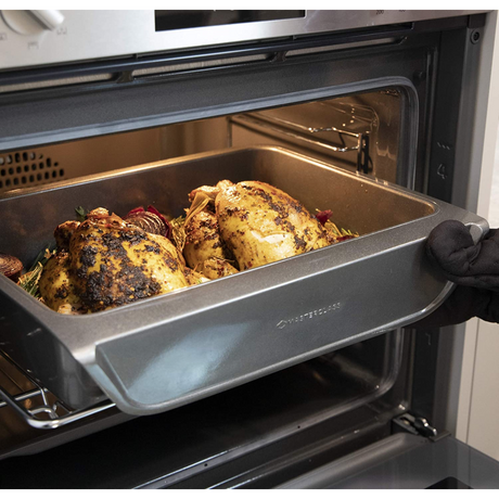 MasterClass 41x33cm Stacking Roasting Tin with Non-Stick Finish - Space-Saving Bakeware - Home Deco London