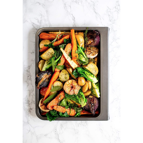 MasterClass Stackable Baking Tray with Non-Stick Finish - Space-Saving & Versatile Design - Home Deco London