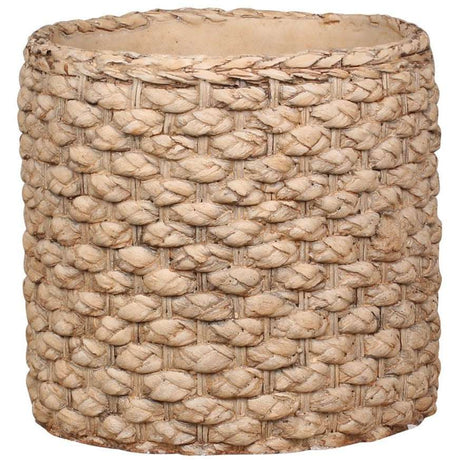 Medium Braided Pattern Flowerpot by Chic Antique - Antique Finish, Waterproof Cement Design - Home Deco London