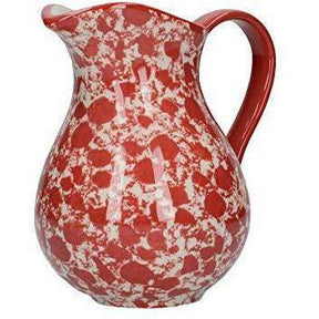 Medium Red Stoneware Water Jug by London Pottery - 575 ml Capacity, Spill-Resistant Design - Home Deco London