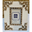 Natural Mango Wood Photo Frame 4x6In With Carved Leaf Design - Rustic Handmade Decor - Home Deco London