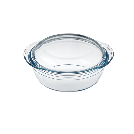 Ôcuisine® Borosilicate Glass Casserole Dish 1.1LT With Versatile Lid, Stain-Resistant, Stackable - Home Deco London