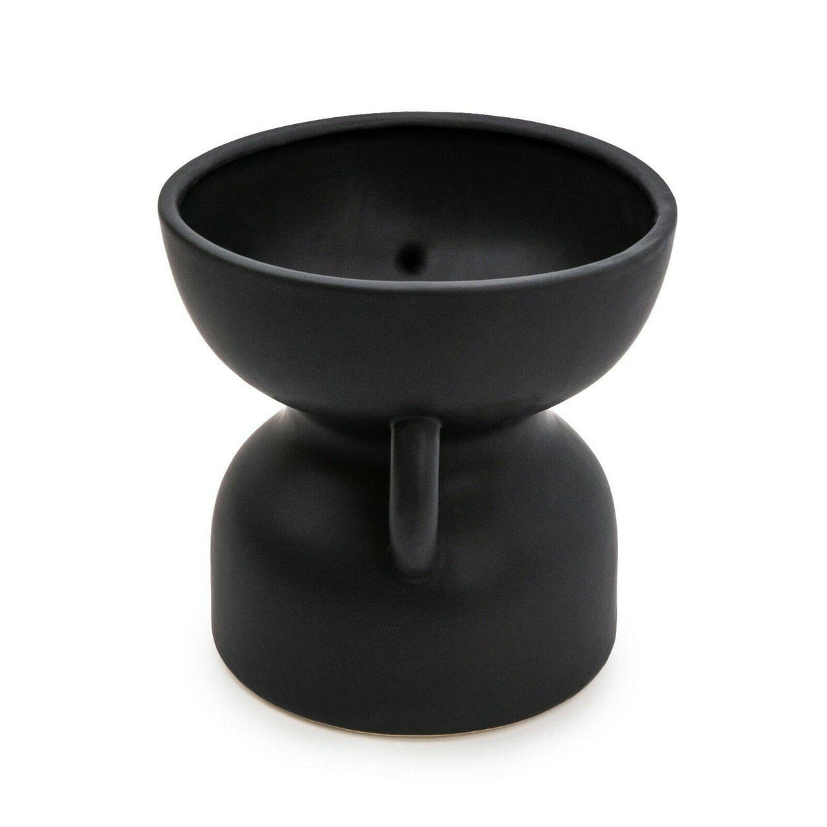 Odesa 15.5cm Matte Black Vase - Unique Shape for Striking Home Decor - Home Deco London