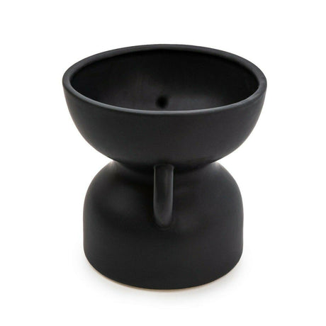 Odesa 15.5cm Matte Black Vase - Unique Shape for Striking Home Decor - Home Deco London
