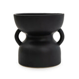 Odesa 15.5cm Matte Black Vase - Unique Shape for Striking Home Decor - Home Deco London