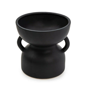 Odesa 15.5cm Matte Black Vase - Unique Shape for Striking Home Decor - Home Deco London
