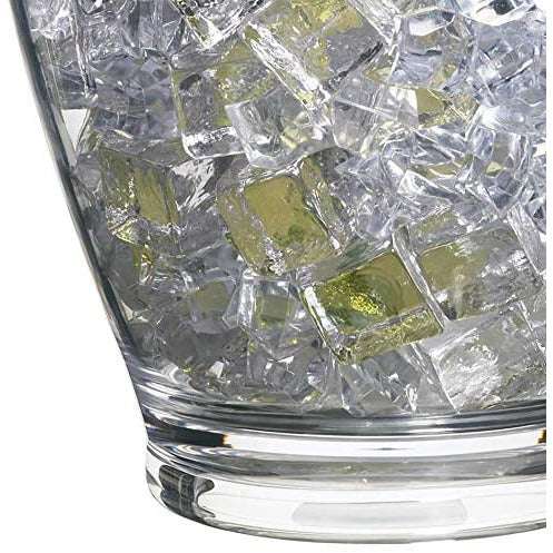 Party Wine Cooler Bucket - 10L Clear Acrylic with Wavy Edge, Ideal for Chilled Bottles - Home Deco London